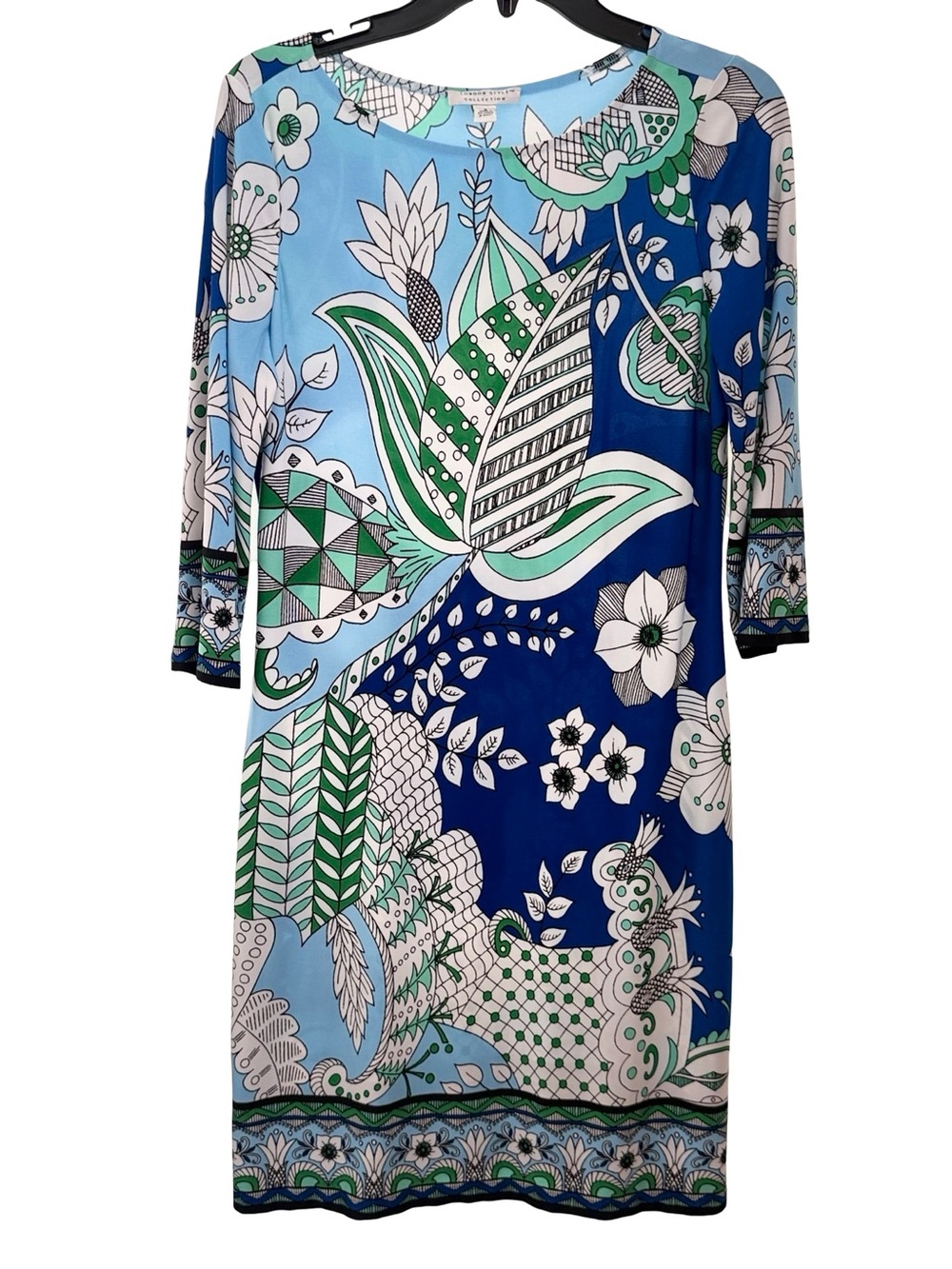 London style Collection Blue & Green Floral Print Shift Dress - Brand:
